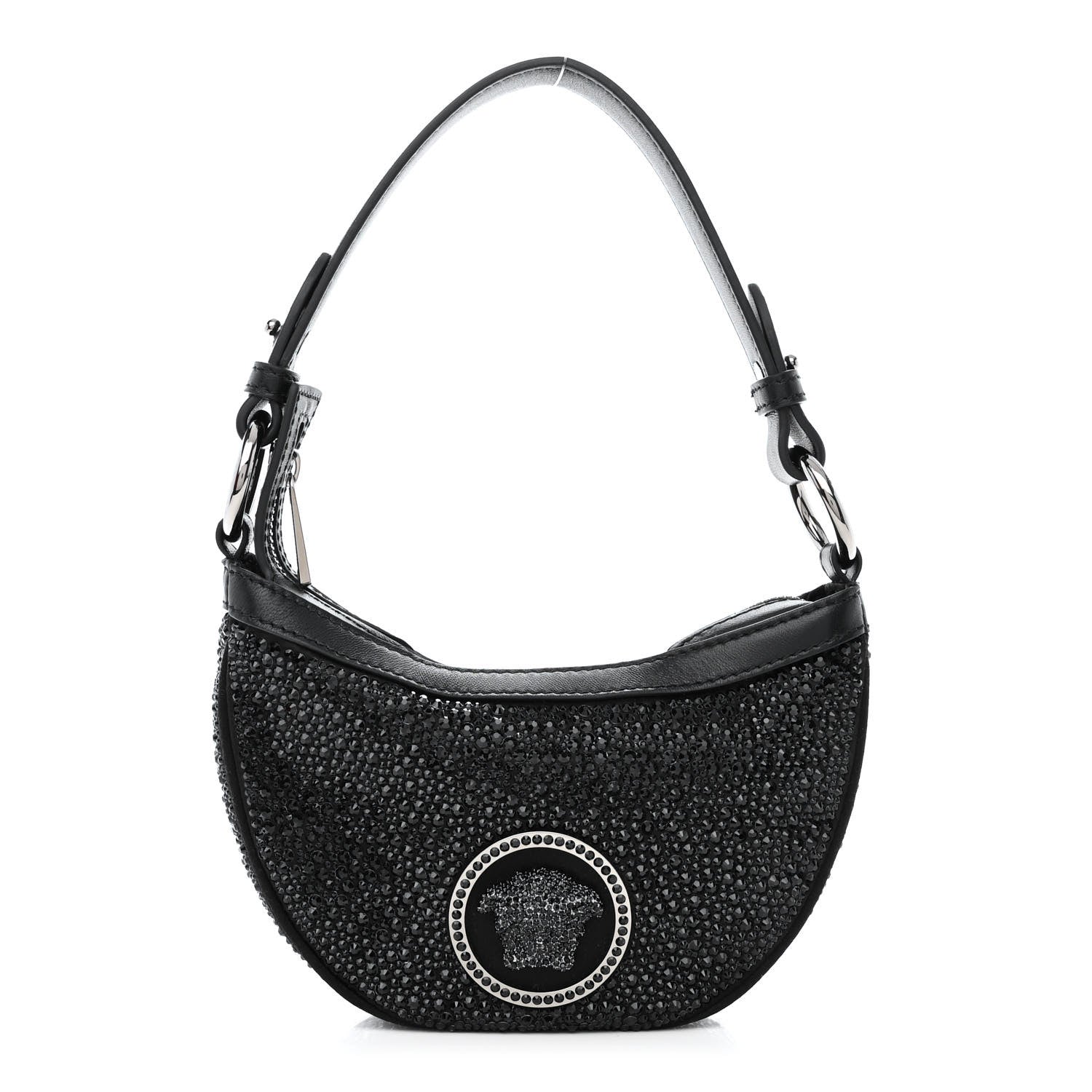 Versace Crystal Repeat Mini Hobo Black 1 of 10