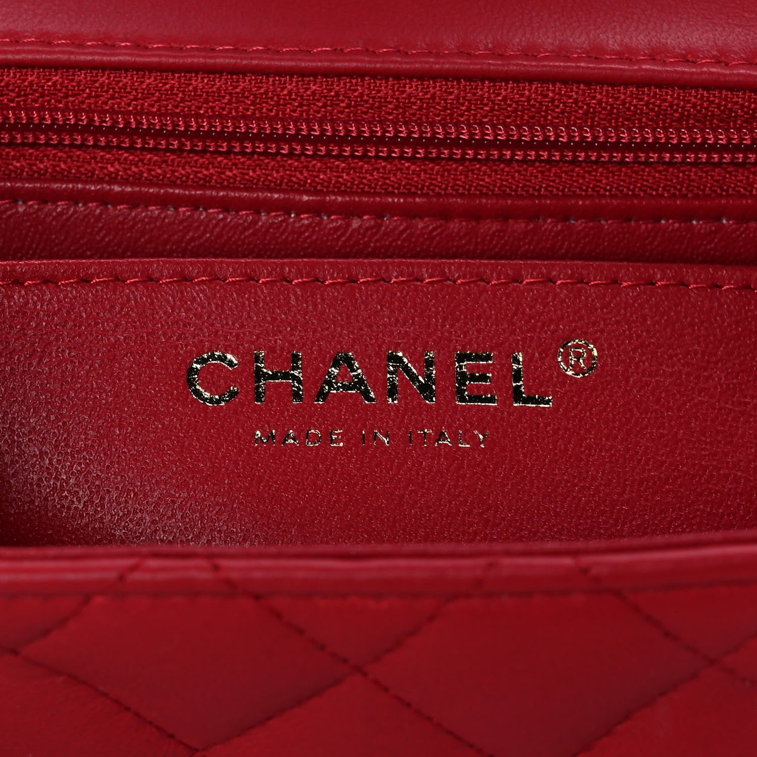 Chanel Lambskin Quilted Mini Top Handle Rectangular Flap Red 7 of 12