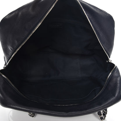 Chanel Washed Lambskin Quilted Travel Flap Tote Navy 5 of 8