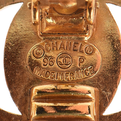 Chanel Metal CC Turnlock Clip On Earrings Gold 4 of 6