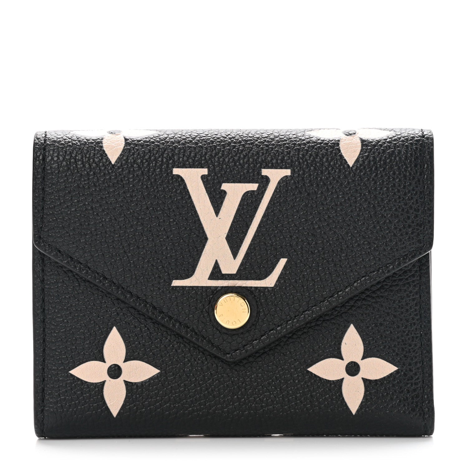 Louis Vuitton Empreinte Monogram Giant Victorine Wallet Black Beige 1 of 7