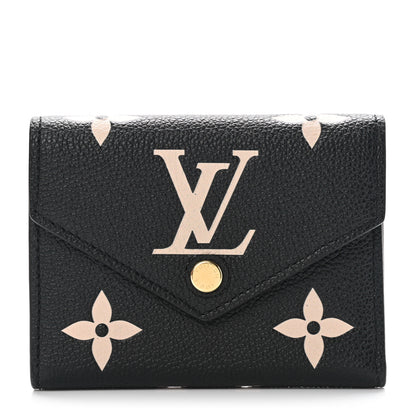 Louis Vuitton Empreinte Monogram Giant Victorine Wallet Black Beige 1 of 7
