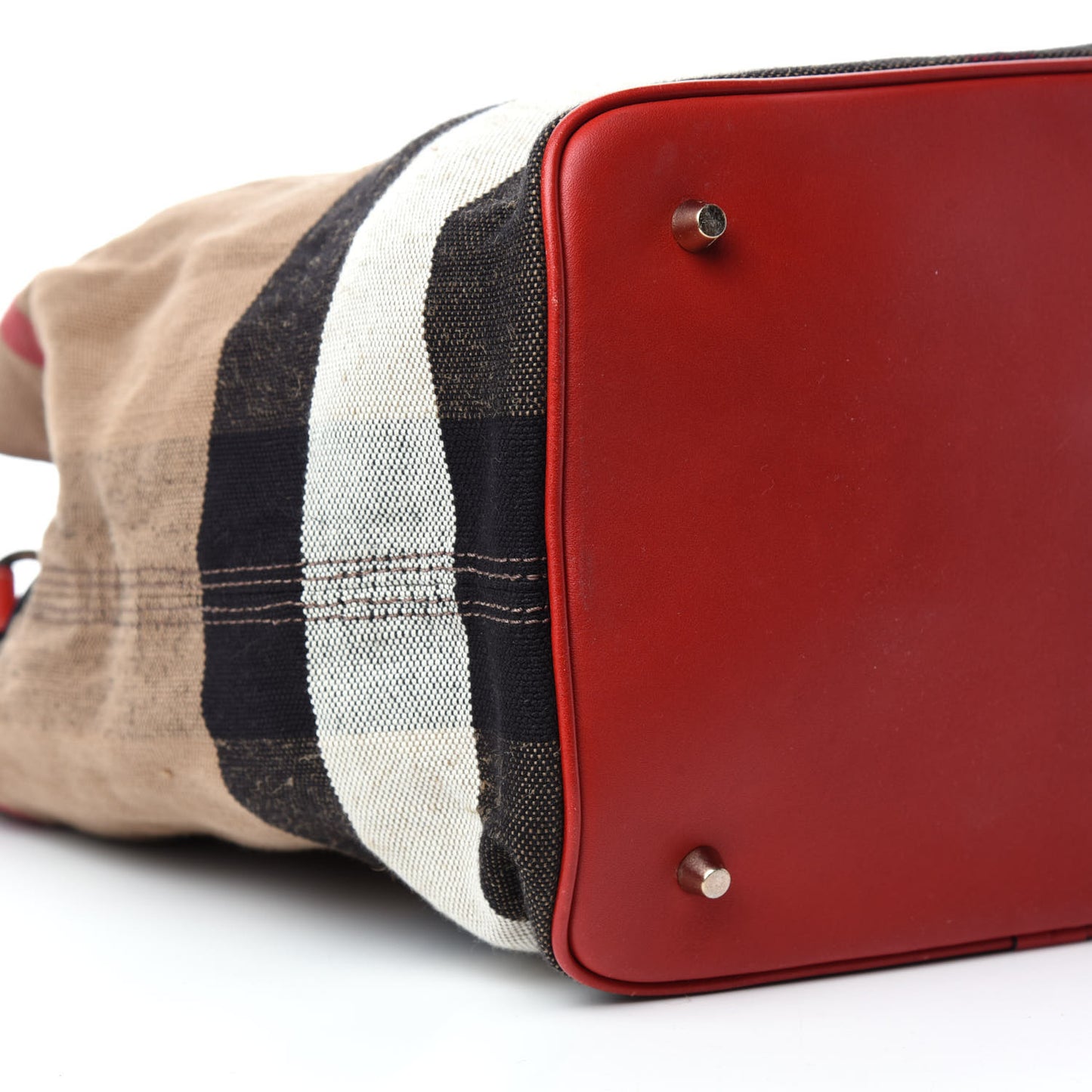 Canvas Mega Check Medium Susanna Hobo Red