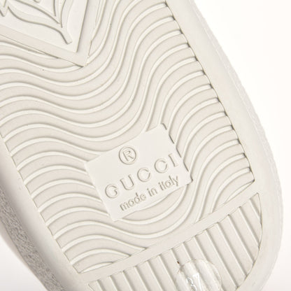 Gucci Calfskin Ayers Blind For Love Embroidered Womens Ace Sneakers 37 White 6 of 8