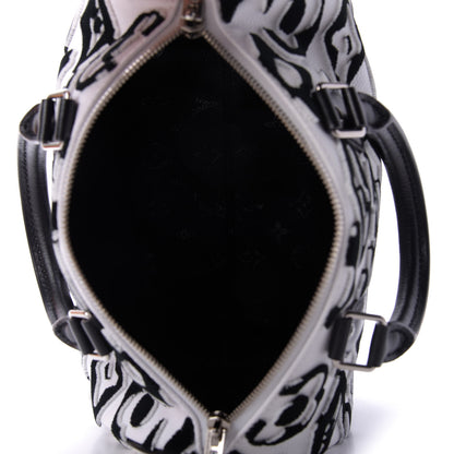 Louis Vuitton X UF Tufted Monogram Speedy Bandouliere 25 White Black 5 of 10