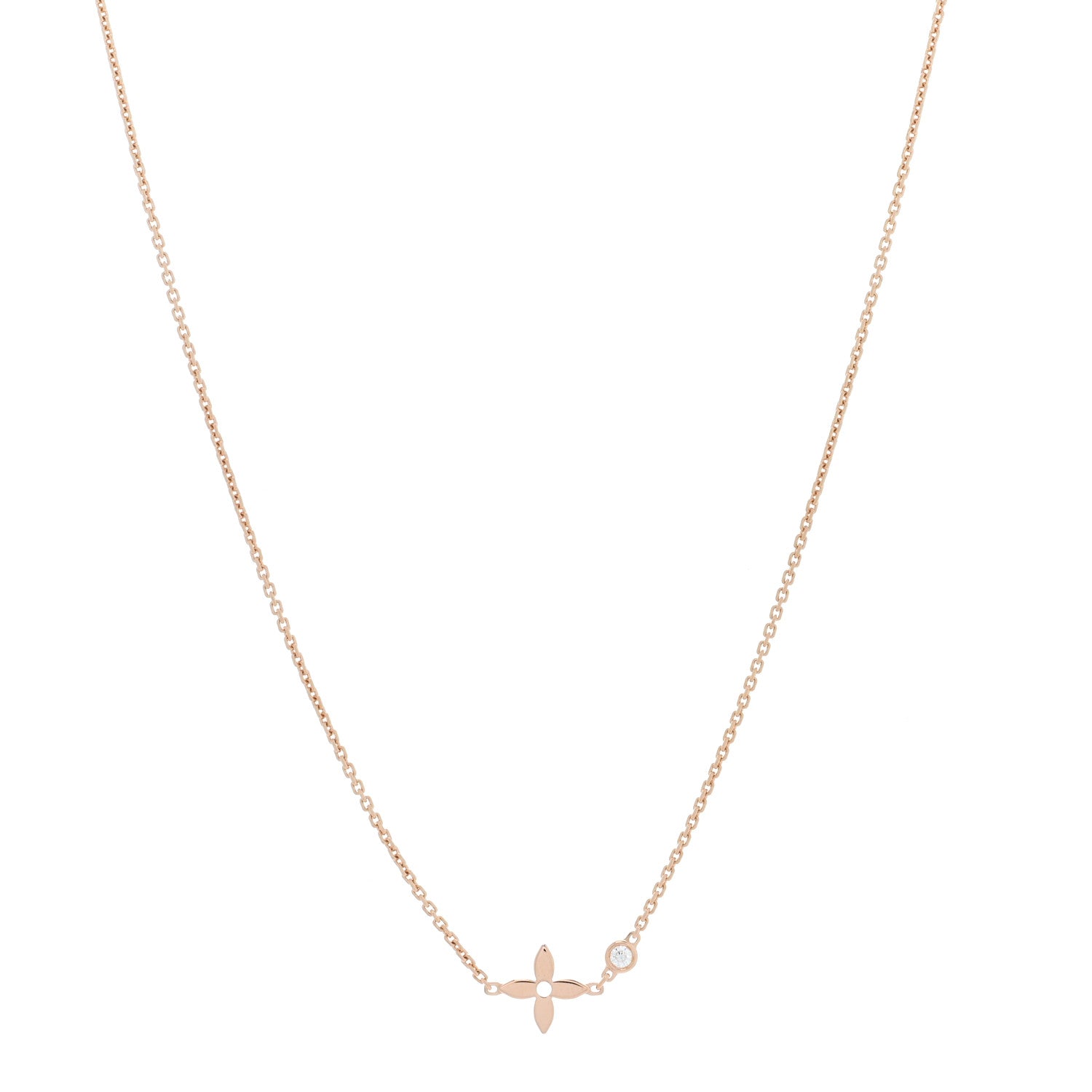 Louis Vuitton 18K Pink Gold Diamond Idylle Blossom Pendant Necklace 1 of 5