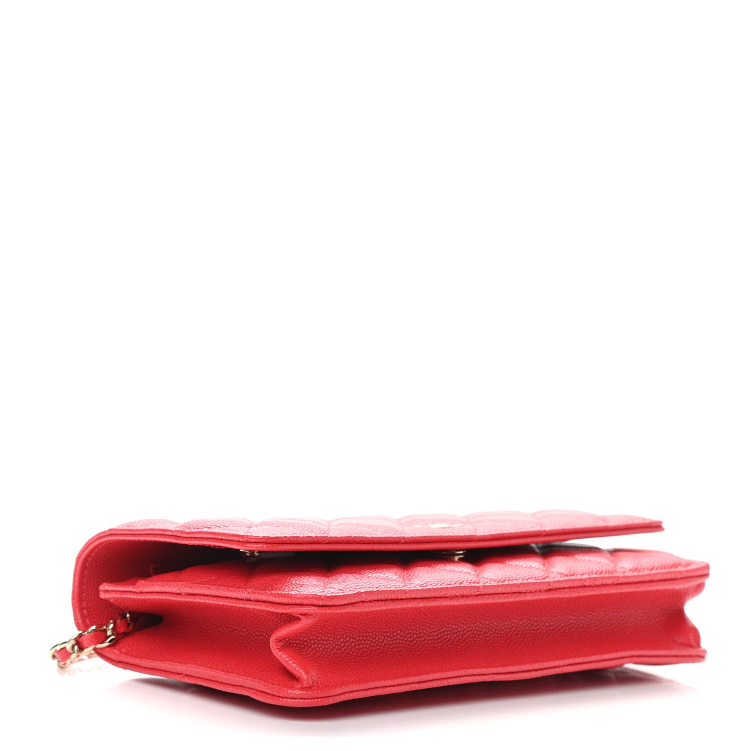 Chanel Caviar Quilted Wallet On Chain WOC Red 4 of 12