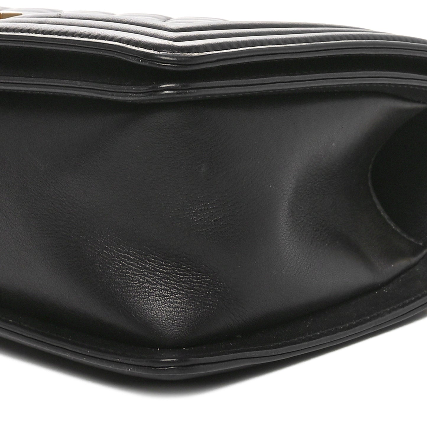 Lambskin Quilted Medium Boy Flap Black