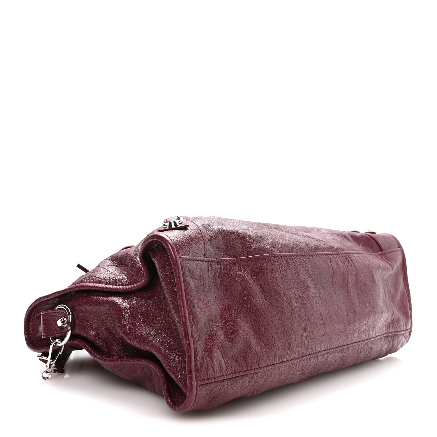 Balenciaga Agneau Classic Silver Hardware City Violet Prune 5 of 11