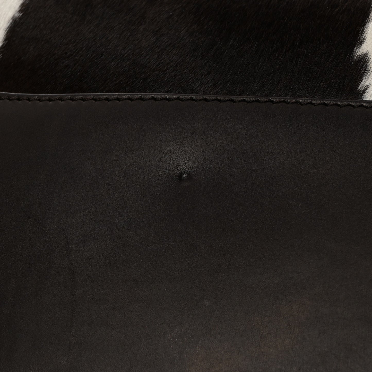 Calf Hair Smooth Calfskin Medium Antigona Evening Clutch Black White