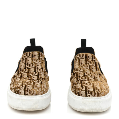Christian Dior Velvet Oblique Womens Solar Slip On Sneakers 38 Bronze 2 of 9