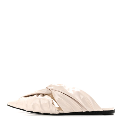 Givenchy Patent Show Twist Flat Mule Sandals 38 Ivory 1 of 10