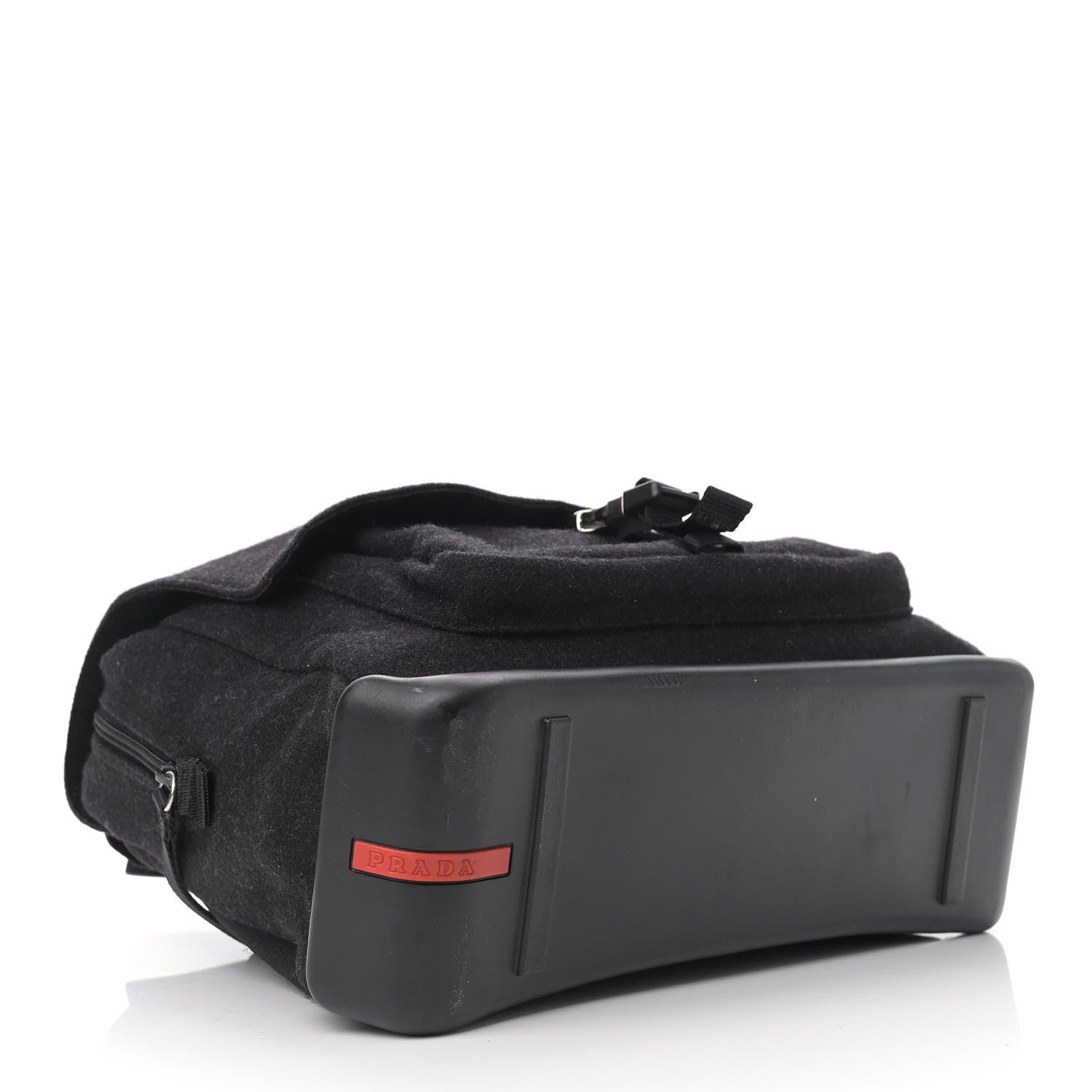 Prada Wool Messenger Satchel Black 4 of 12