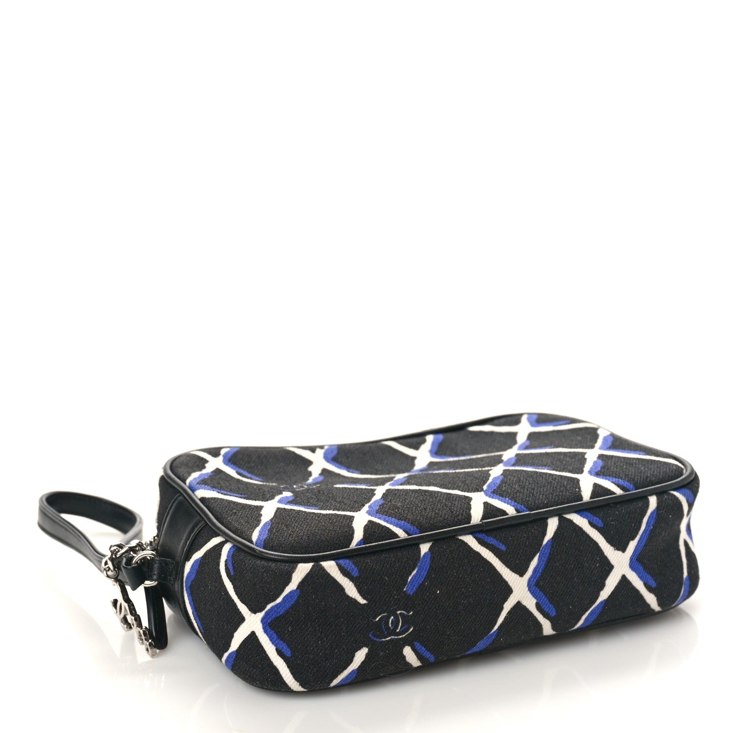 Chanel Canvas Airline Cosmetic Case Blue White 4 of 9