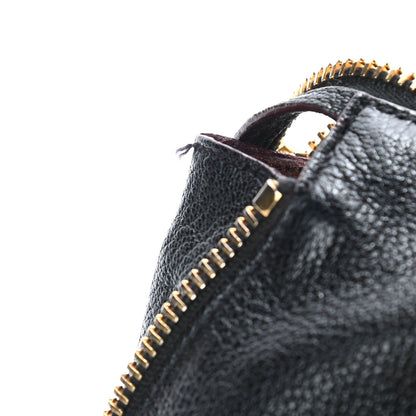 Miu Miu Goatskin Madras Zip Tote Black 6 of 8