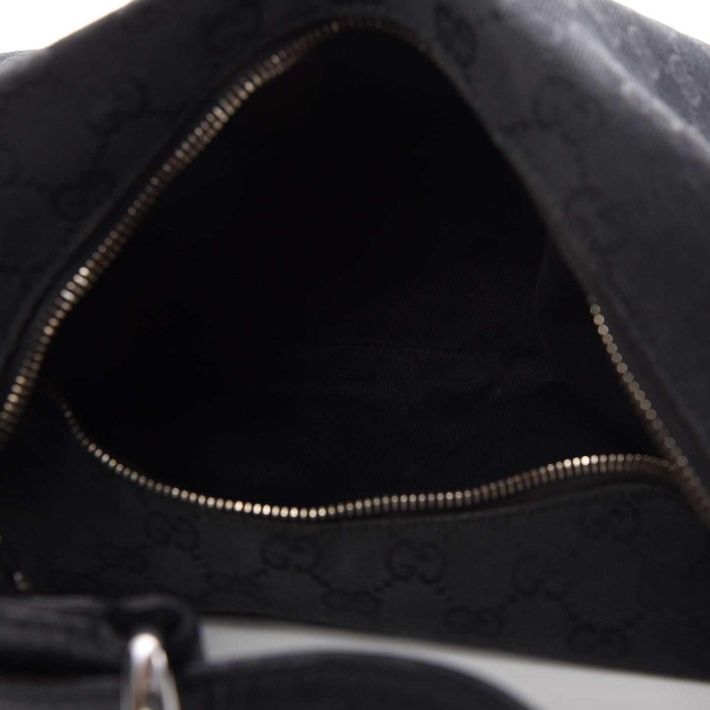 Monogram Medium Horsebit Chain Hobo Black