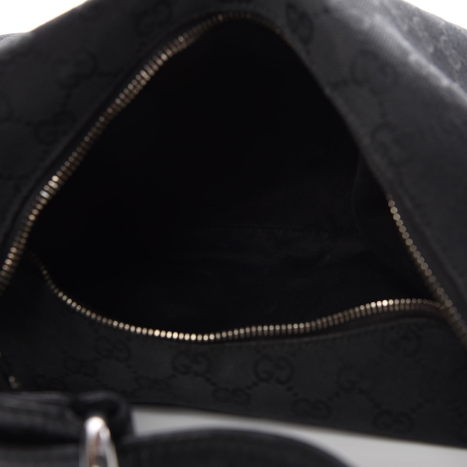Gucci Monogram Medium Horsebit Chain Hobo Black 5 of 7
