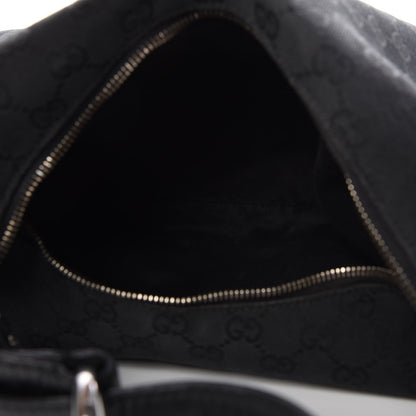 Gucci Monogram Medium Horsebit Chain Hobo Black 5 of 7