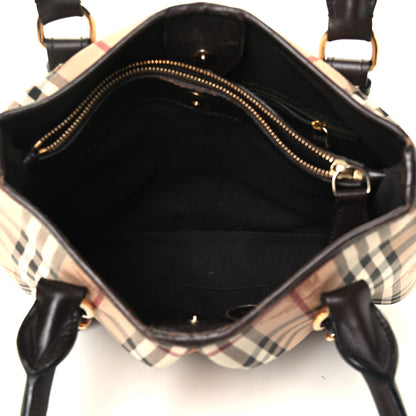 Burberry Haymarket Check Small Northfield Tote Chocolate 4 of 4