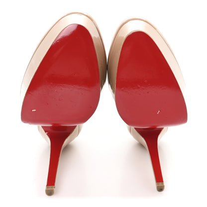 Christian Louboutin Patent Bianca 120 Pumps 38 Nude 6 of 8