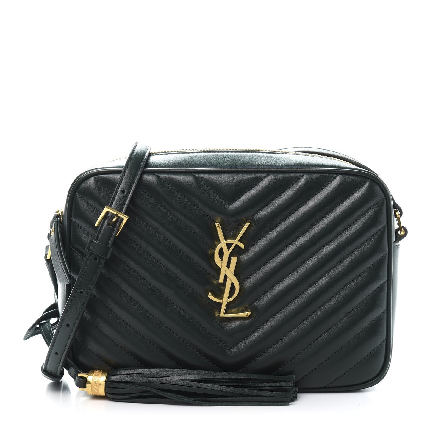 Calfskin Matelasse Monogram Lou Camera Bag Green