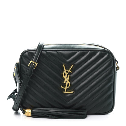 Saint Laurent Calfskin Matelasse Monogram Lou Camera Bag Green 1 of 10