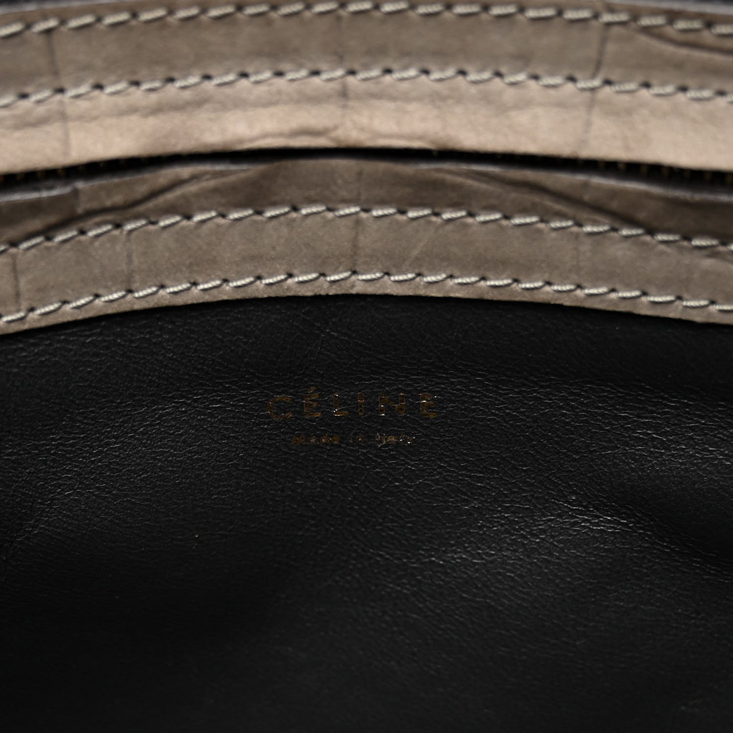 Crocodile Embossed Nubuck Medium Phantom Luggage Grey
