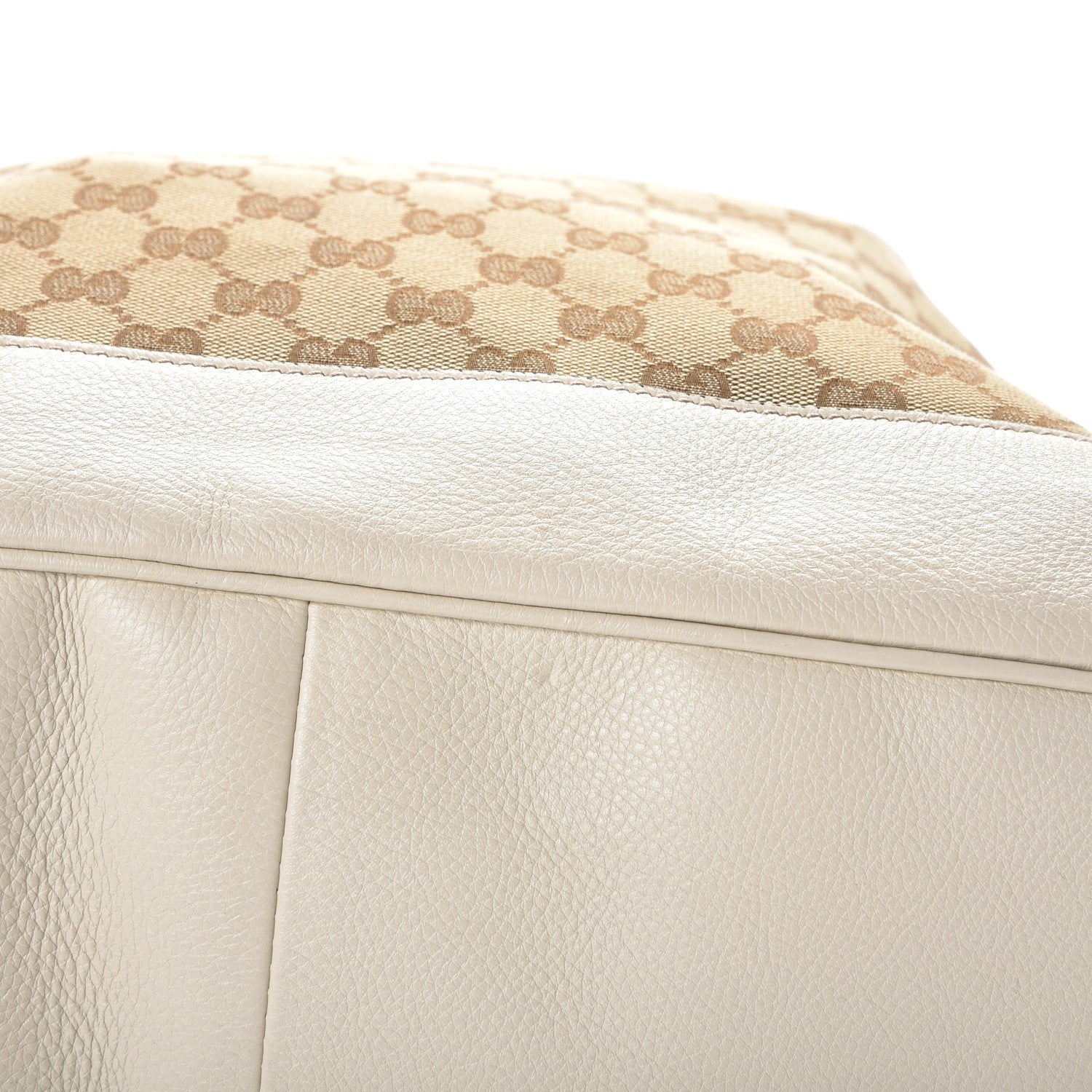 Gucci Monogram Medium Diana Bamboo Shoulder Bag Off White 12 of 14