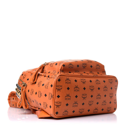 MCM Visetos Side Stud Large Stark Backpack Orange 9 of 28