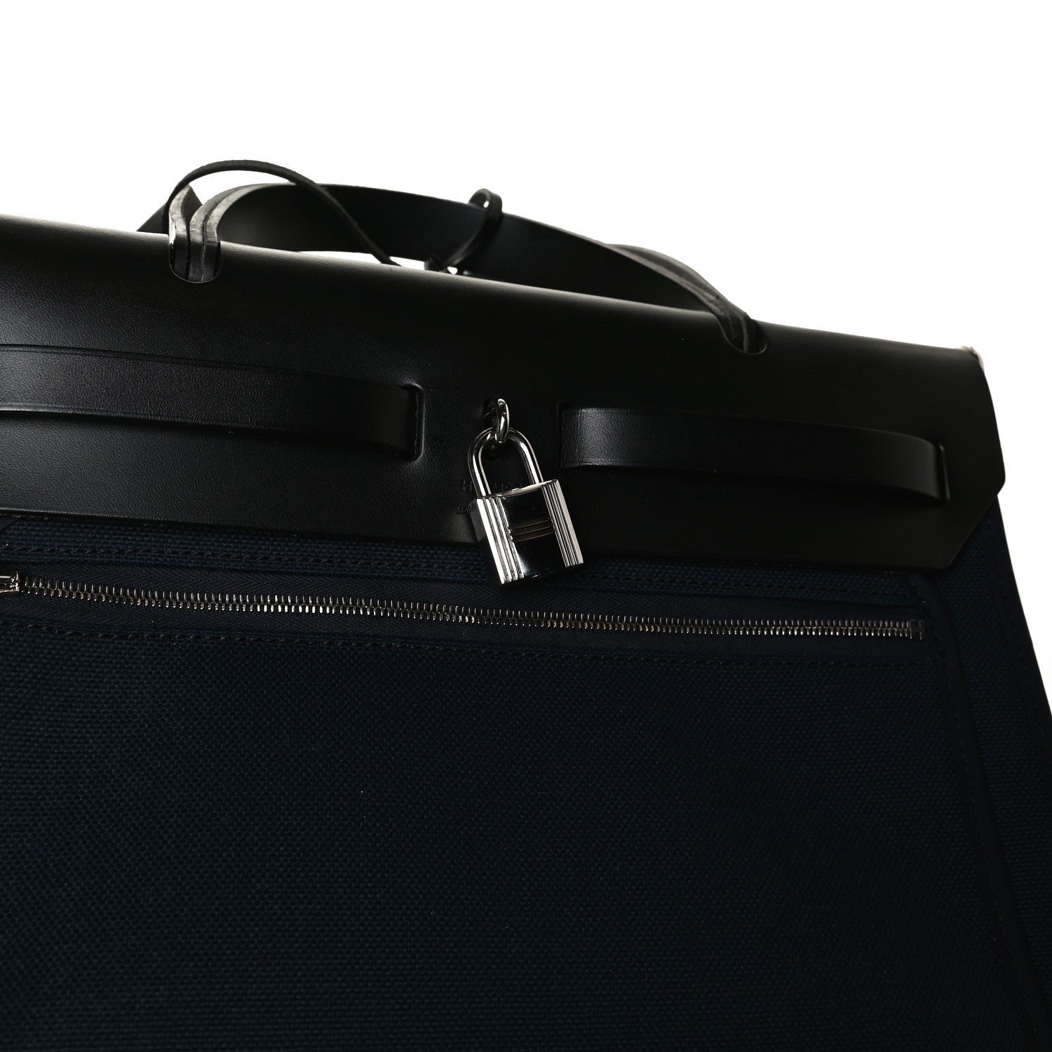 Hermes Toile Vache Hunter Herbag Zip PM 31 Bleu Marine Black 18 of 21