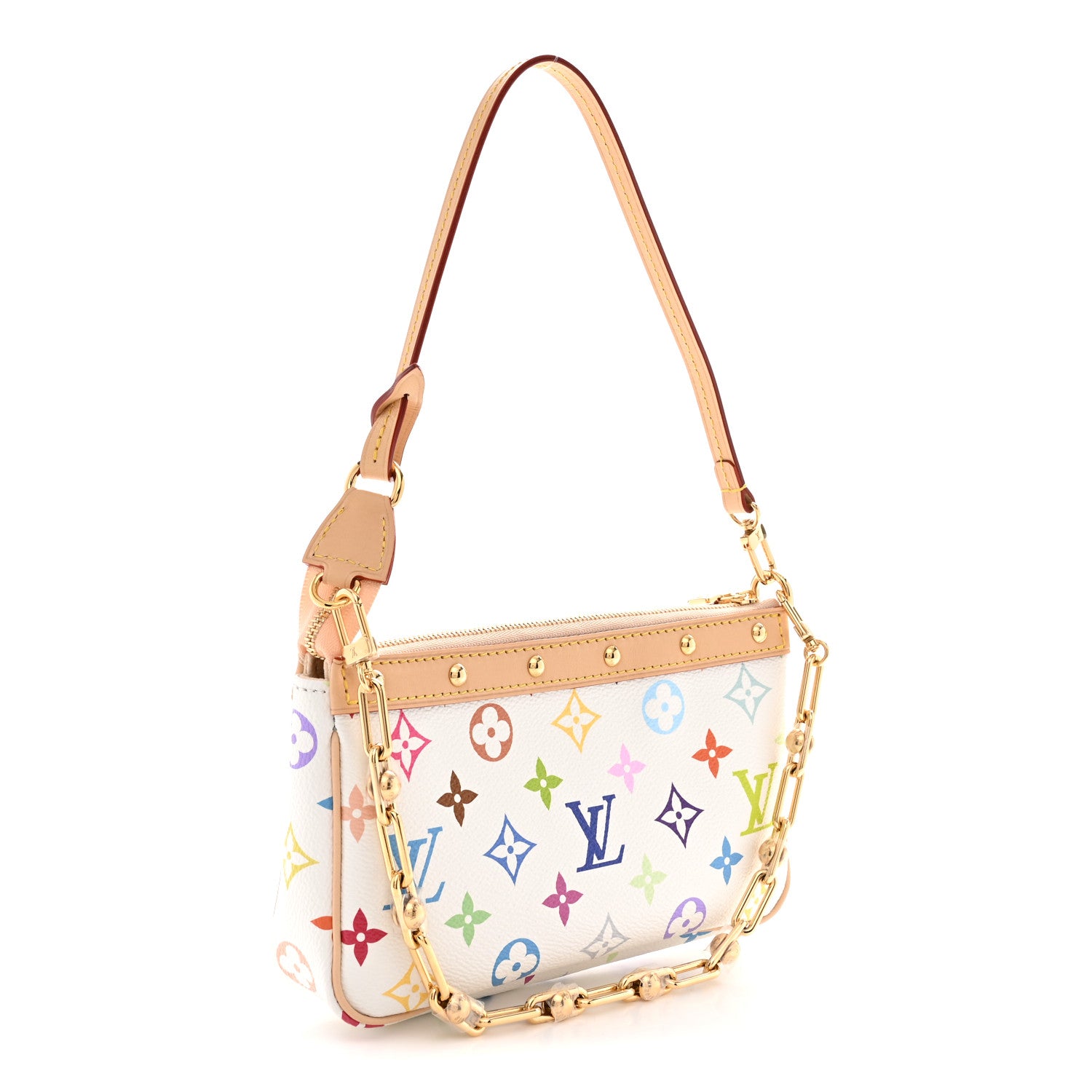 Louis Vuitton LV X TM Monogram Multicolor Pochette Accessories White 3 of 10