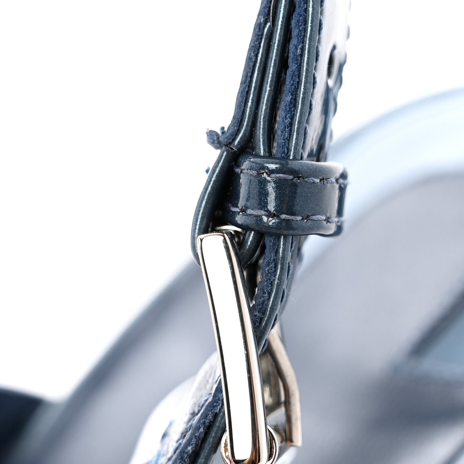 Christian Louboutin Patent Pyraclou 110 Wedge Sandals 41 Blue 10 of 10