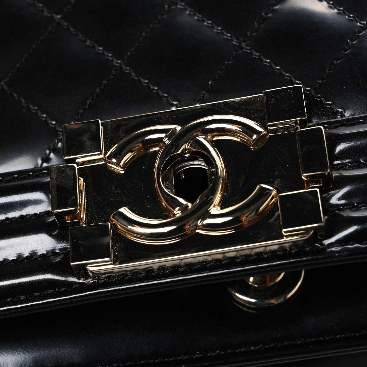Chanel Iridescent Glazed Calfskin Quilted New Medium Boy Flap Black 11 of 11