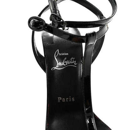 Christian Louboutin Patent Mara 100 Sandals 38.5 Black 7 of 8