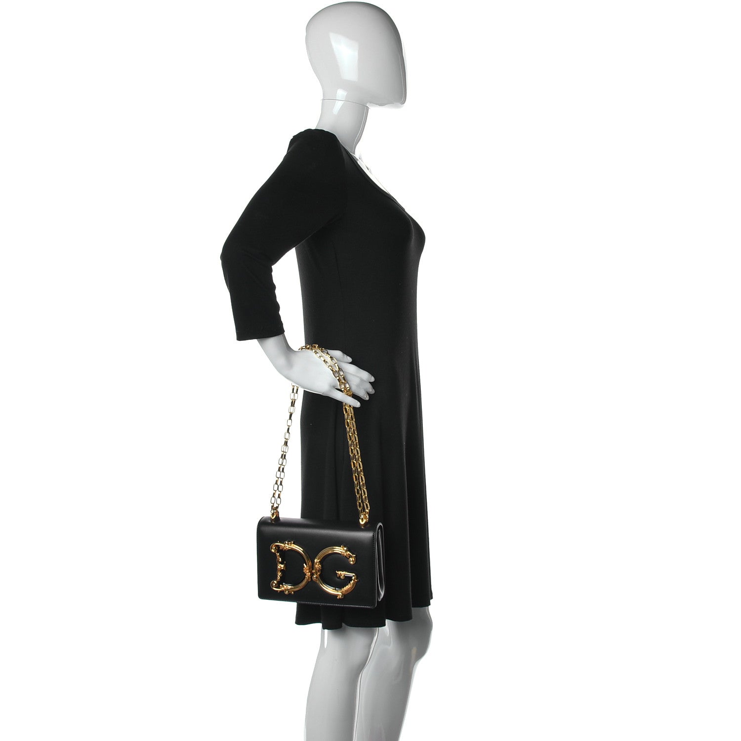Dolce & Gabbana Nappa DG Girls Shoulder Bag Black 4 of 15