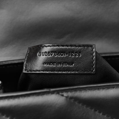 Saint Laurent Calfskin Y Quilted Monogram Toy Loulou Crossbody Bag Black 8 of 11