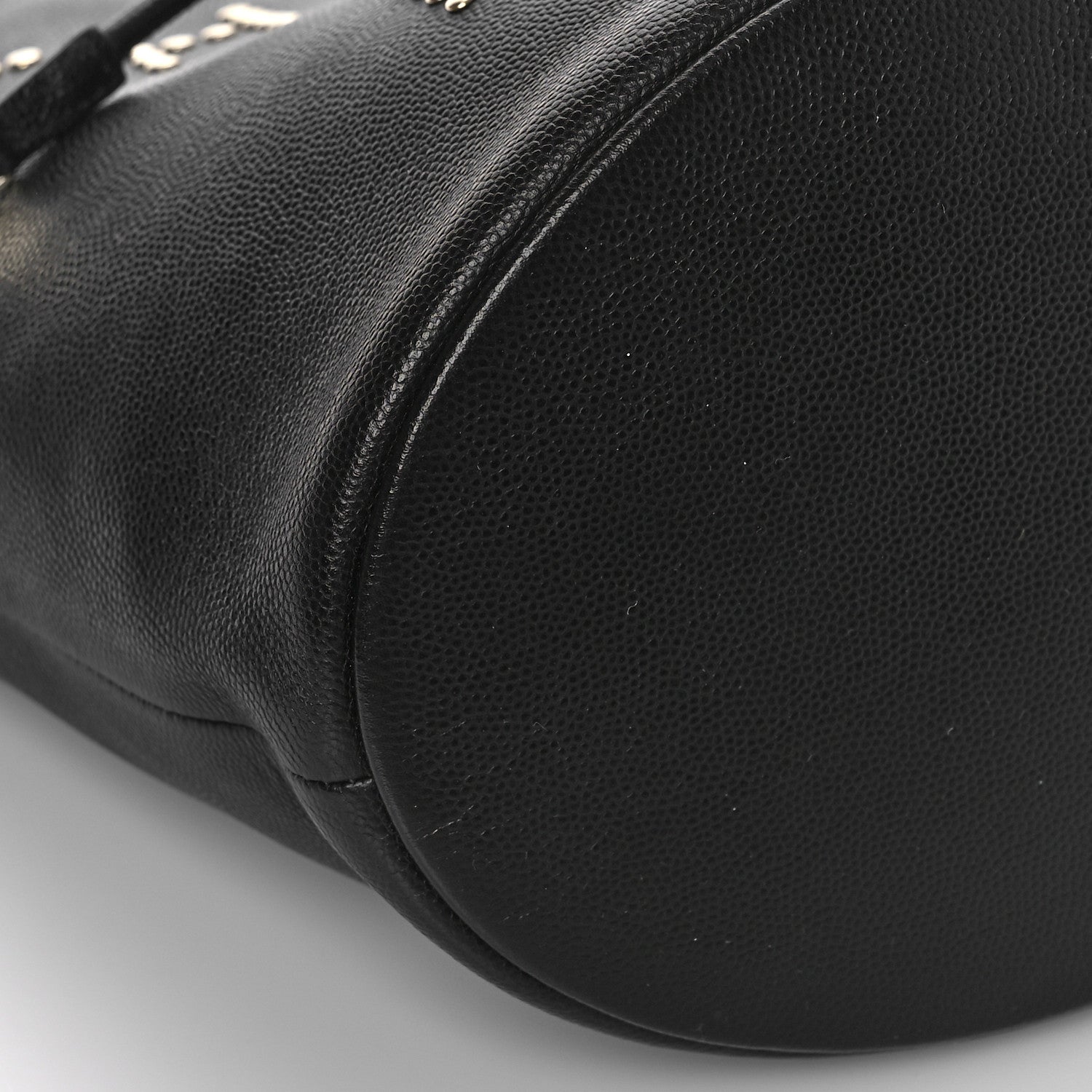 Chanel Caviar Deauville Drawstring Bucket Bag Black 8 of 9