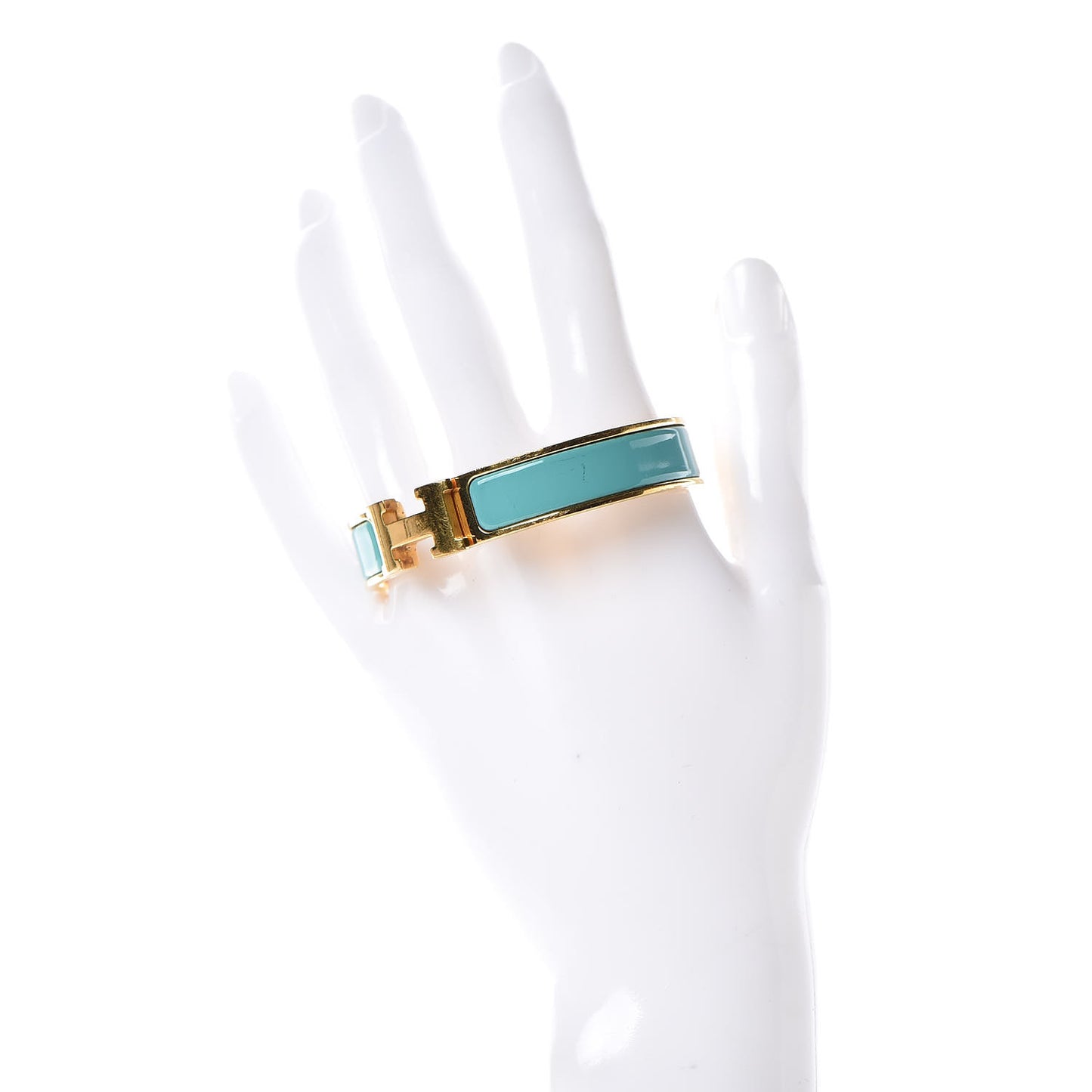 Enamel Narrow Clic Clac H Bracelet PM Bleu Atoll