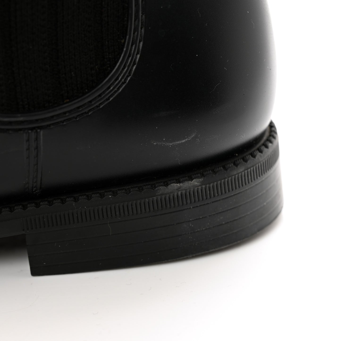 Knit Rubber Storm Over The Knee Boots 41 Black