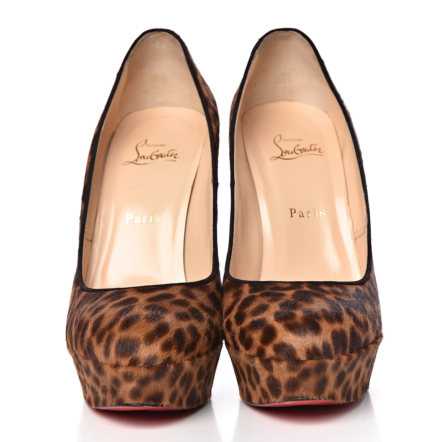 Christian Louboutin Calf Hair Leopard Bianca 140 Pumps 40.5 Leopard 2 of 14