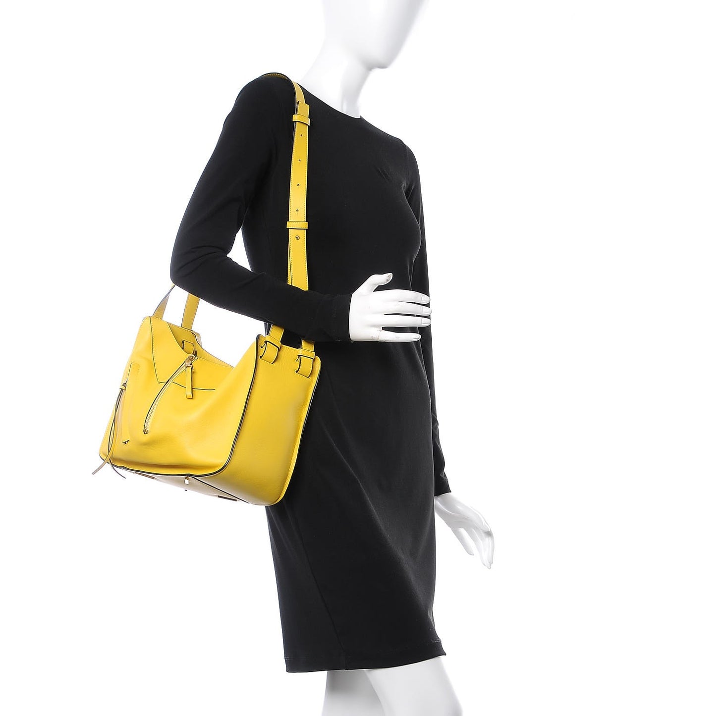 Calfskin Small Hammock Shoulder Bag Yellow