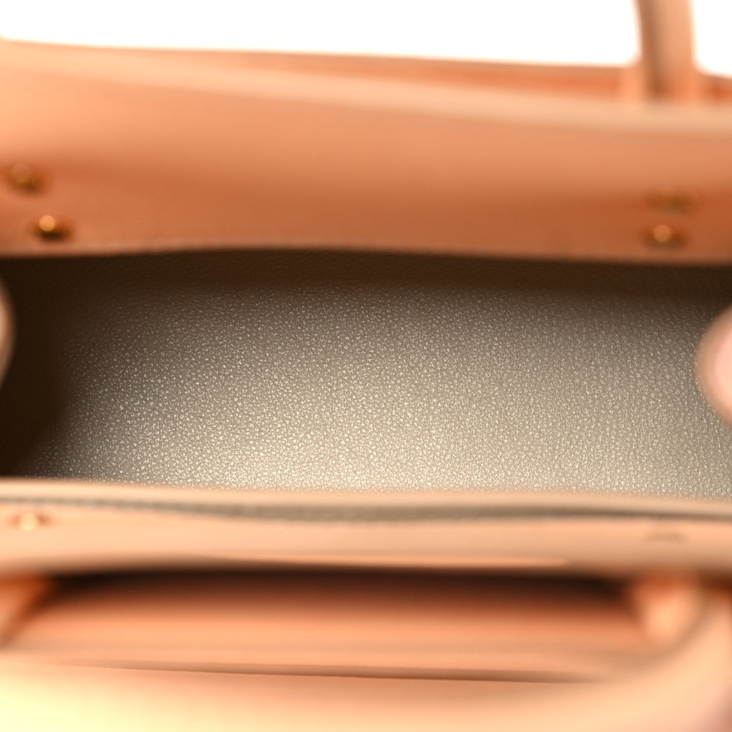 Grained Calfskin Mini Horizon Satchel Beige