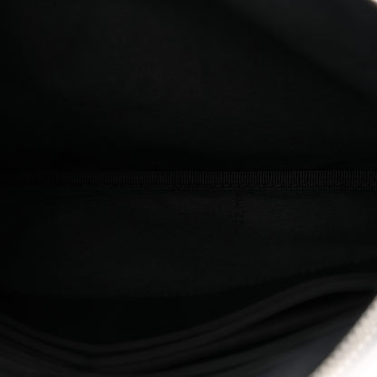 Fendi Cotton Canvas Vitello Grace Light Logo Flat Pouch Black 5 of 8