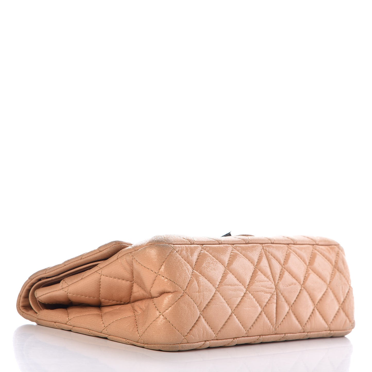 Iridescent Calfskin Quilted 2.55 Reissue 227 Flap Beige