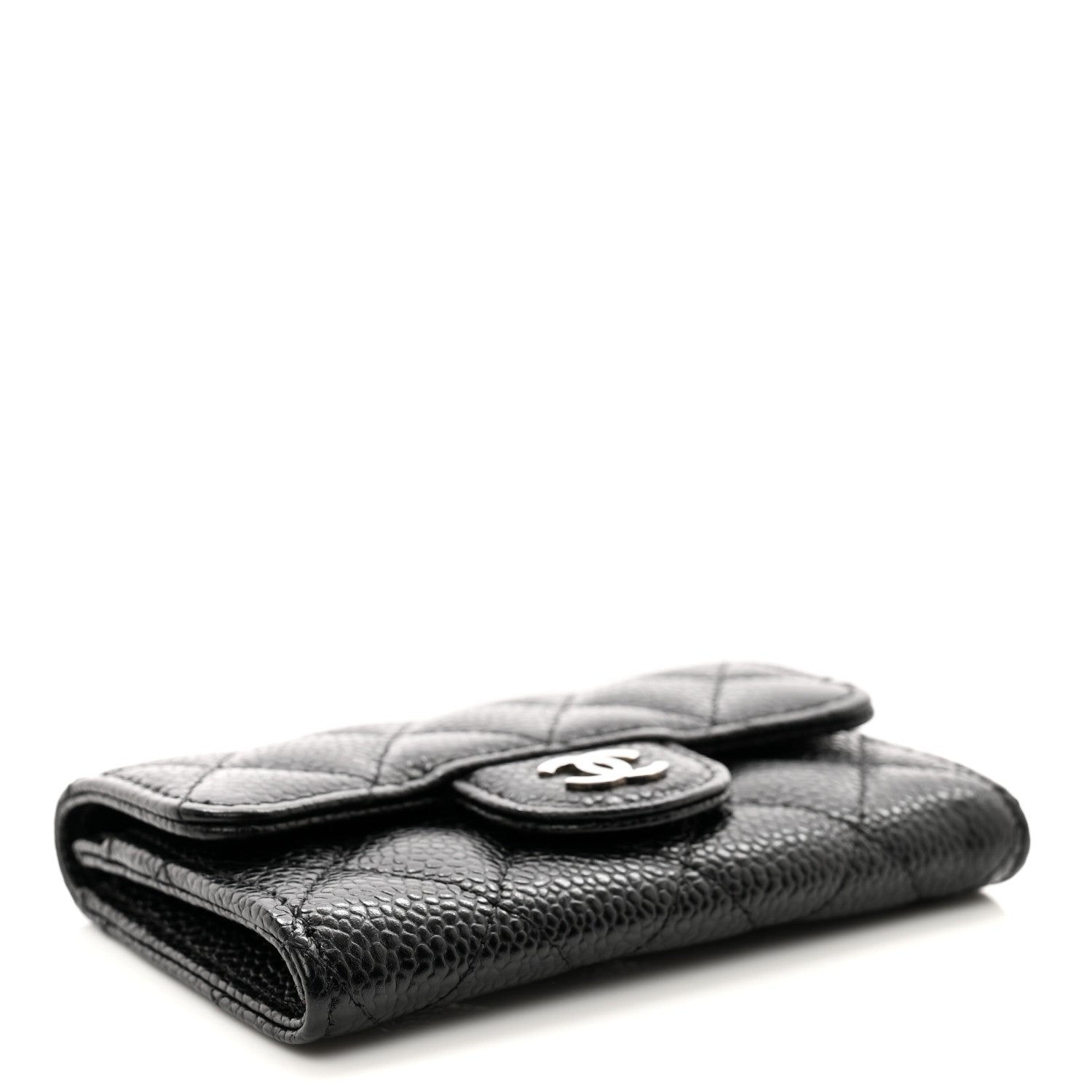Chanel Caviar Quilted Flap Card Holder Black 4 of 9