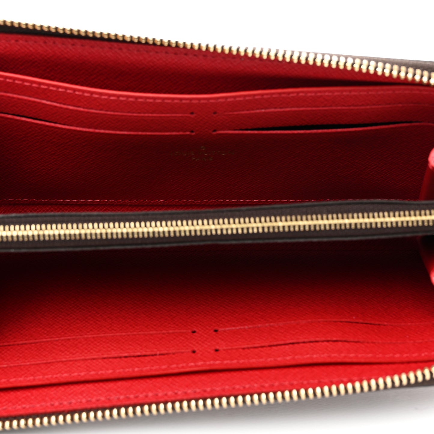 Damier Ebene Clemence Wallet Cherry