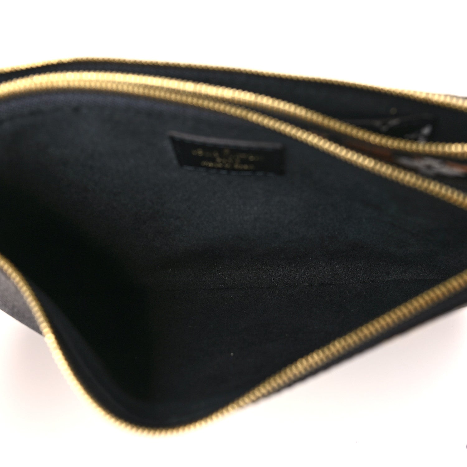 Louis Vuitton Monogram Giant Jungle Pochette Double Zip Black 5 of 9