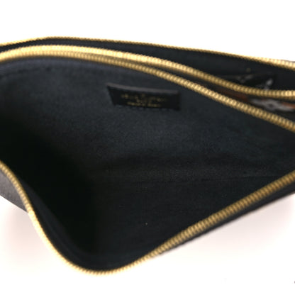 Louis Vuitton Monogram Giant Jungle Pochette Double Zip Black 5 of 9
