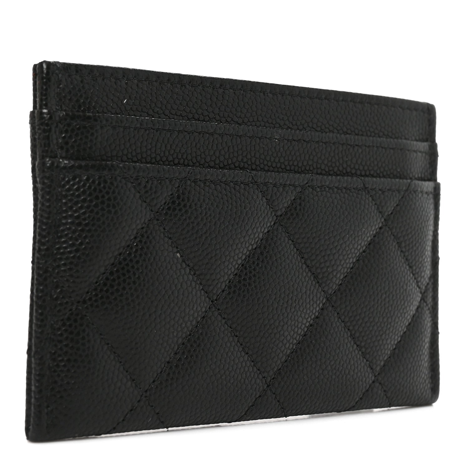 Chanel Caviar Quilted CC Card Holder Black 3 of 9