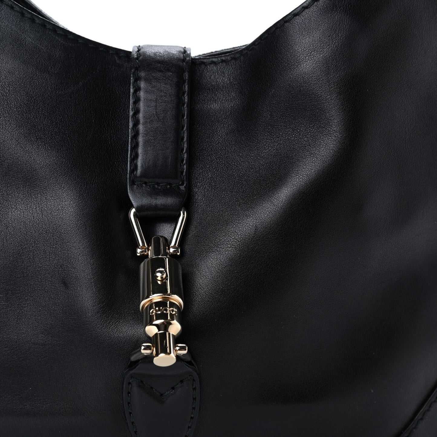 Calfskin Medium New Jackie Shoulder Bag Black